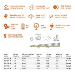 0,5 HP MONOFAZE SENKRON1 HAVUZ POMPASI