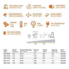 1,5 HP MONOFAZE SENKRON1 HAVUZ POMPASI
