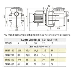 1,5 HP TRIFAZE SENKRON2 HAVUZ POMPASI