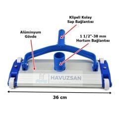Havuz Temizlik Vakum Süpürgesi | 1 1/2'' (38 mm) L=36 cm