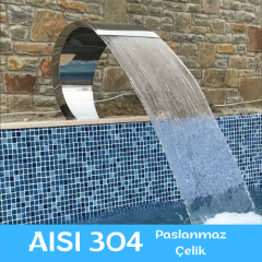 Havuz Şelalesi Kobra Model 60x90 cm | 304 Paslanmaz Çelik